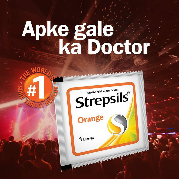 Strepsils Medicated Throat Lozenges - Orange Candy - 8 Pcs - Pinoyhyper