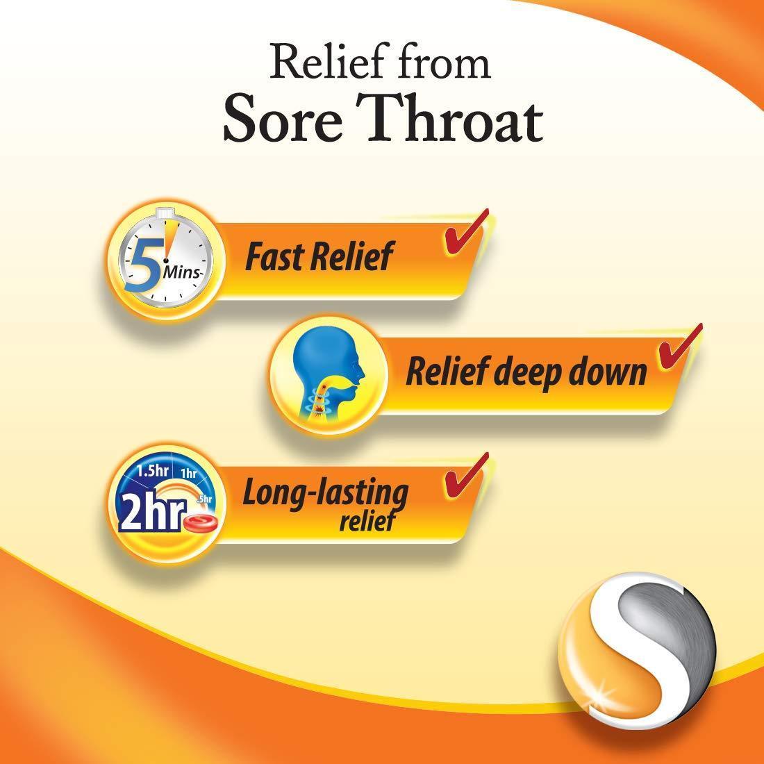 Strepsils Medicated Throat Lozenges - Orange Candy - 8 Pcs - Pinoyhyper