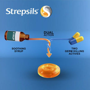 Strepsils Medicated Throat Lozenges - Orange Candy - 8 Pcs - Pinoyhyper
