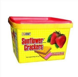 Sunflower Crackers Strawberry Cream Sandwich Tub 800g - Pinoyhyper