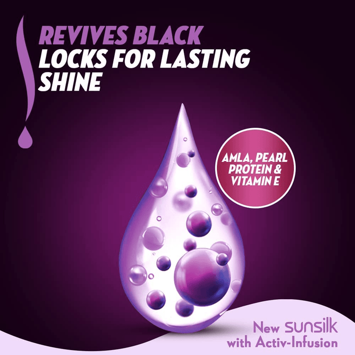 Sunsilk New Activ Infusion Stunning Black Shine Shampoo - 400ml - Pinoyhyper