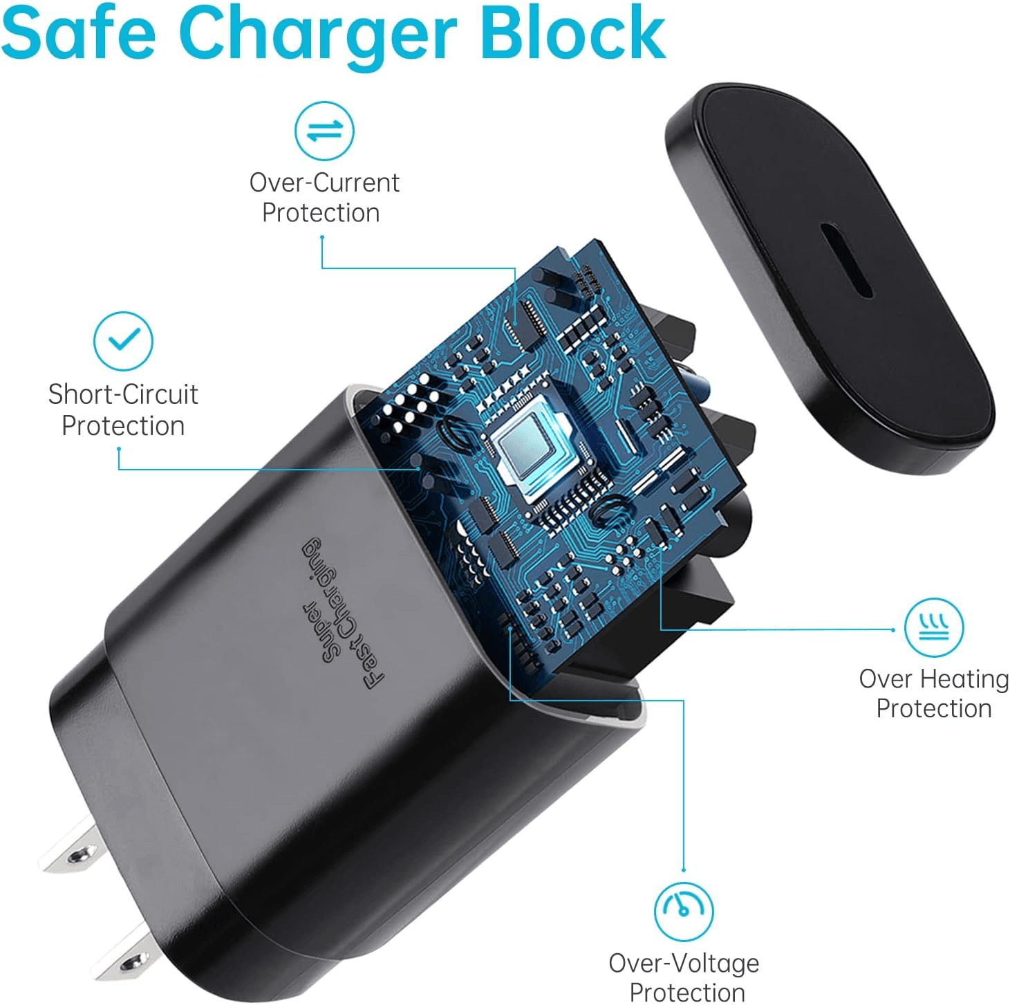 Super Fast 45W Charging Travel Adapter Type-C To Type-C (Black) - Pinoyhyper
