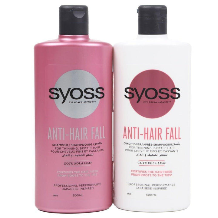 Syoss Anti-Hair Fall Shampoo + Conditioner Combo Pack- 500ml+500ml - Pinoyhyper
