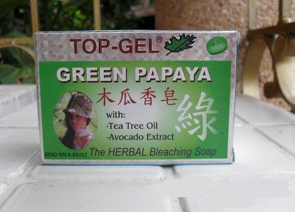 TOP-GEL Green Papaya The HERBAL Bleaching Soap - 145g - Pinoyhyper
