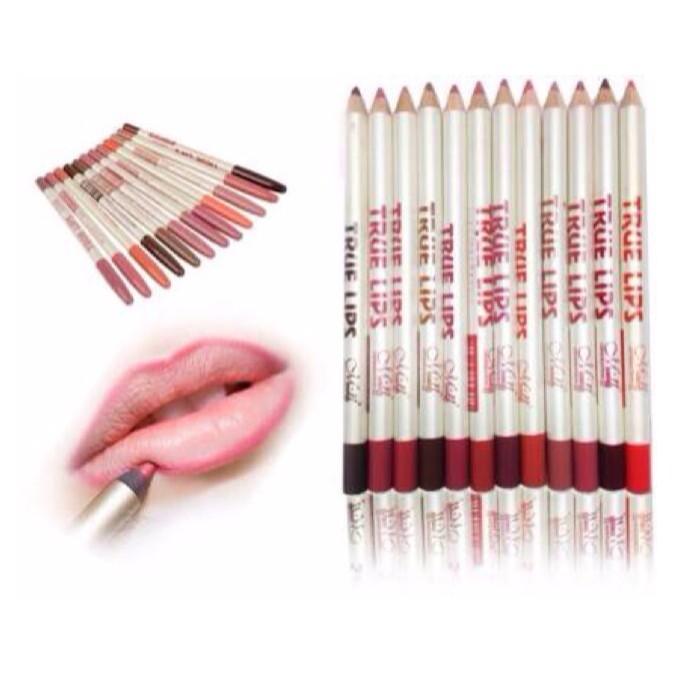 True Lips Lip Liner Pencil Set of 12pcs - Pinoyhyper