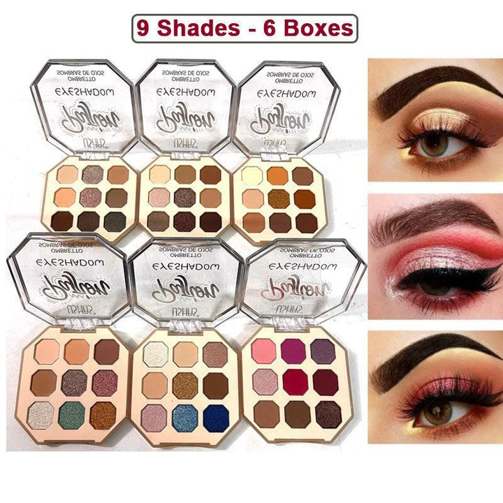 Ushas Passion Eyeshadow 9 Shades - 6 Boxes - Pinoyhyper