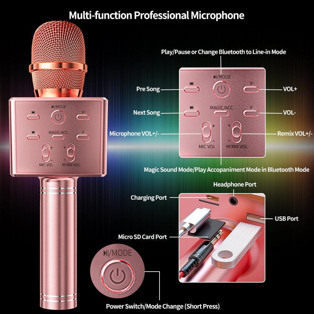 V11 – Wireless Bluetooth Karaoke Microphone (Good Quality) - Pinoyhyper