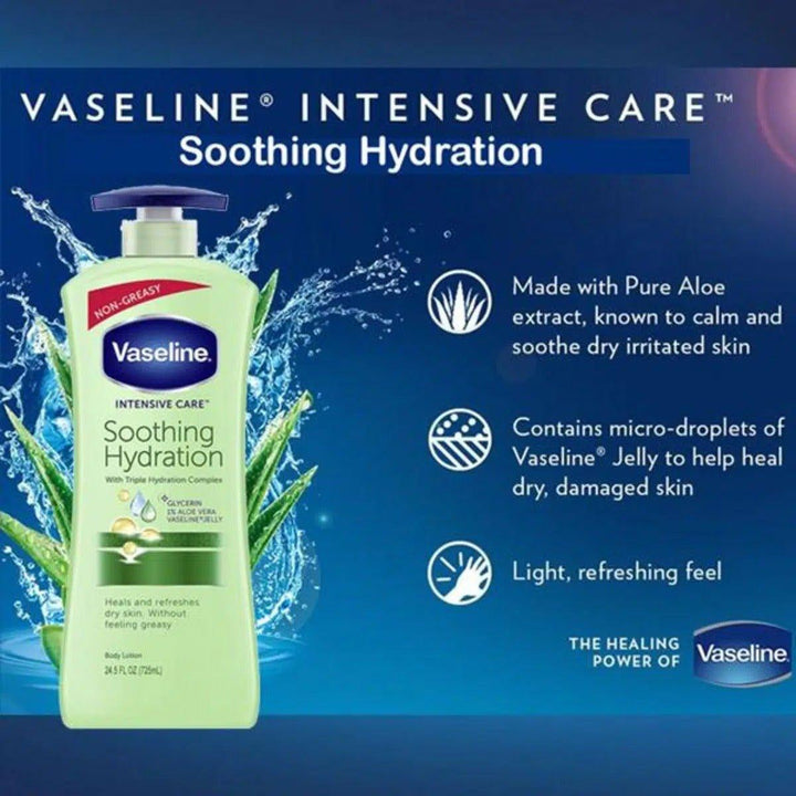 Vaseline Intensive Care Soothing Hydration Body Lotion (Green - 725ml) - Pinoyhyper
