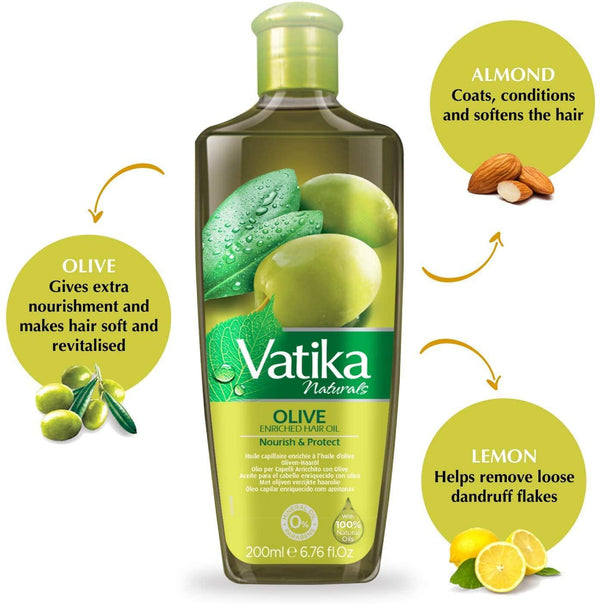 Vatika Naturals Olive Enriched Coconut Hair Oil 300ml - Pinoyhyper