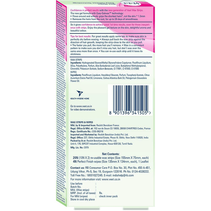 Veet Full Body Waxing Kit Dry Skin (20 strips) - Pinoyhyper