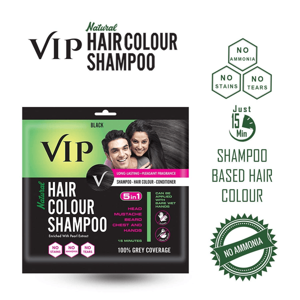 VIP Hair Colour Shampoo Black - 40ml - Pinoyhyper