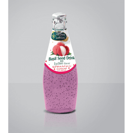 Virginia Garden Basil Seed Drink Lychee- 290ML - Pinoyhyper