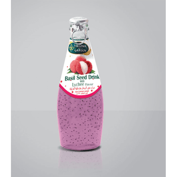 Virginia Garden Basil Seed Drink Lychee- 290ML - Pinoyhyper