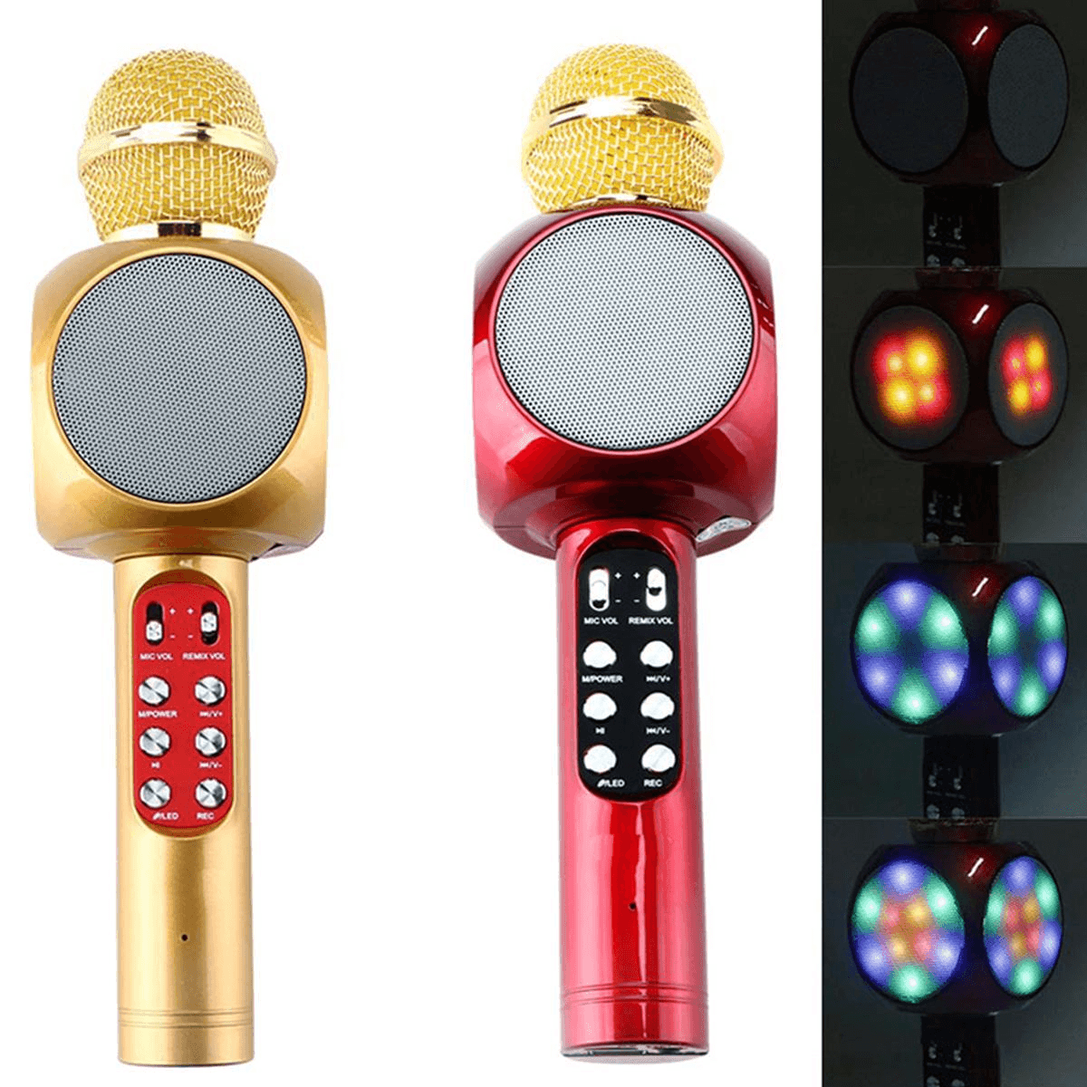 Wireless Bluetooth Microphone Karaoke With LED Light WS-1816 - Pinoyhyper