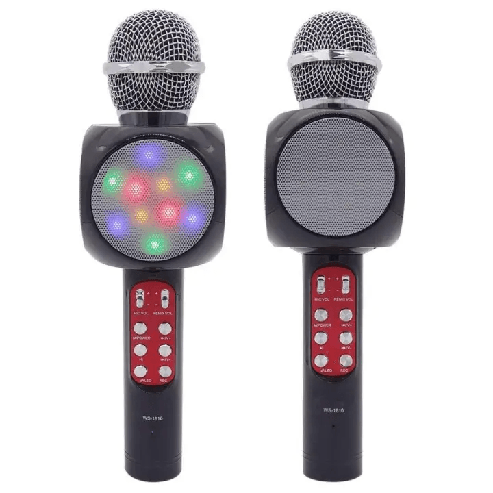 Wireless Bluetooth Microphone Karaoke With LED Light WS-1816 - Pinoyhyper