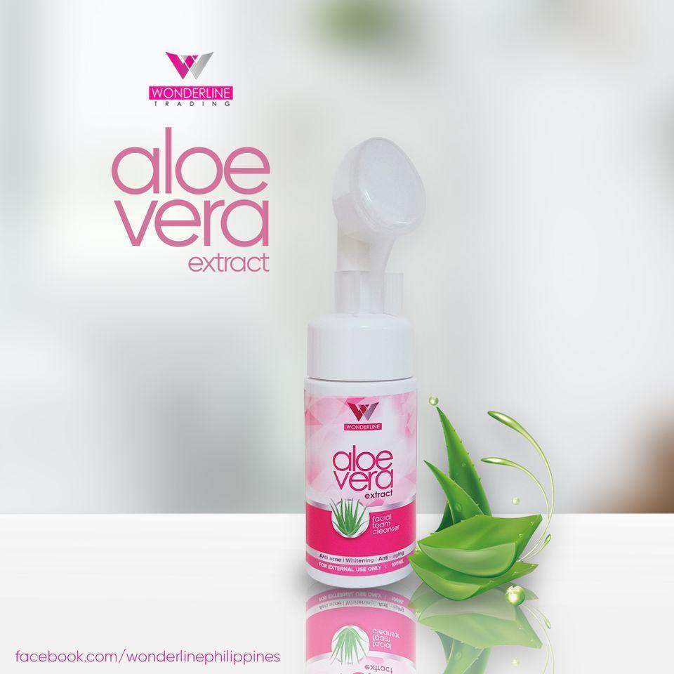 Wonderline Aloevera Extract Facial Foam Cleanser - 100ml - Pinoyhyper