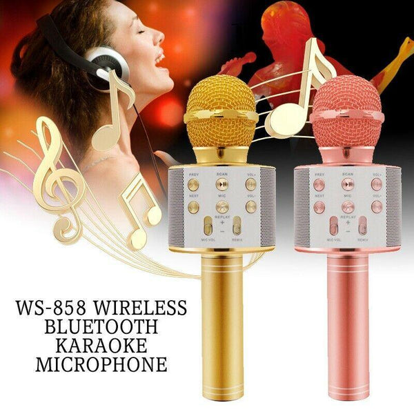 WS-858 Wireless Karaoke Bluetooth Microphone HIFI Speaker - Pinoyhyper