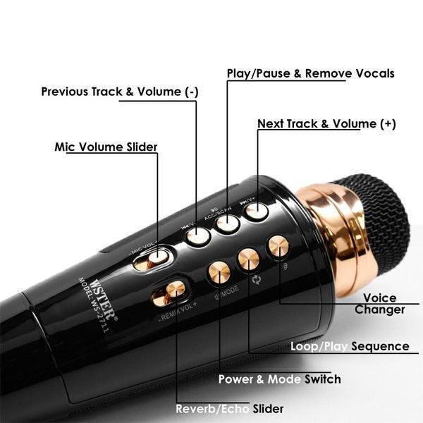 Wster Ws-2711 Wireless Karaoke Bluetooth Microphone - Pinoyhyper