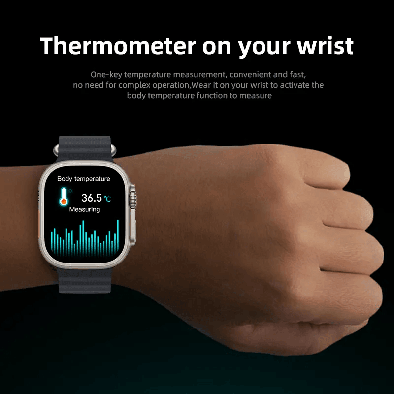 XS8 Pro Ultra Smart watch, Series 8 Big Screen 193 infinite Display - Black - Pinoyhyper