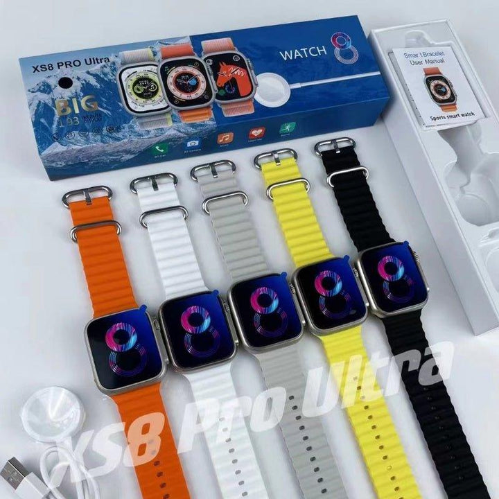 XS8 Pro Ultra Smart watch, Series 8 Big Screen 193 infinite Display - Orange - Pinoyhyper