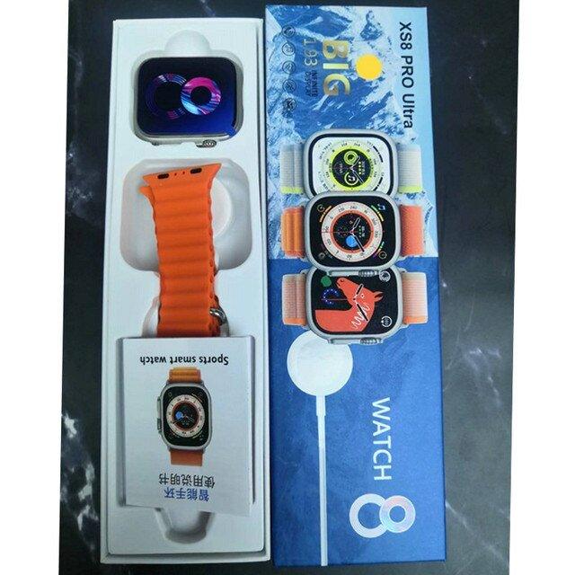 XS8 Pro Ultra Smart watch, Series 8 Big Screen 193 infinite Display - Orange - Pinoyhyper