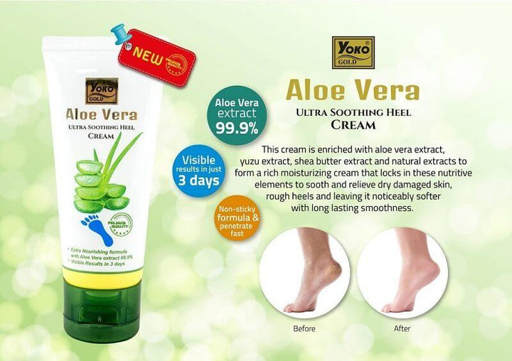 Yoko Gold Aloe Vera Ultra Soothing Heel Cream 50g - Pinoyhyper