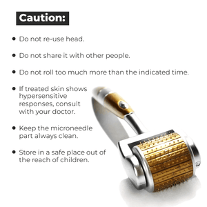 ZGTS Derma Roller Gold Plated Titanium Alloy ZGTS 100 (1.00mm) - Pinoyhyper