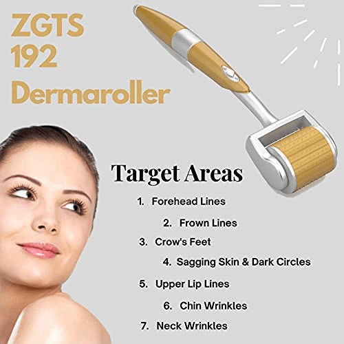 ZGTS Derma Roller Professional Gold Plated 192 Needles - 0.5mm - Pinoyhyper